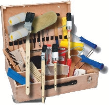 Coffret à outils de peintre en bois