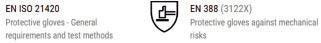 Gants en nylon et latex TETRAX