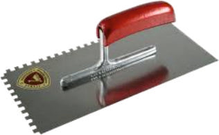 Truelle lisse dentée 280 x 130 mm