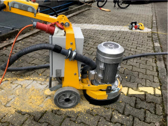 Ponçeuse de sols AirTec BS-340-EL avec tête pivotante pour l´usinage des bords