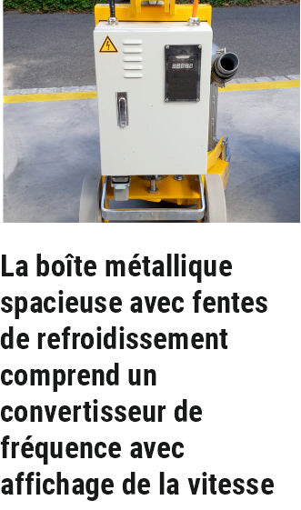 Ponçeuse de sols AirTec BS-340-EL avec tête pivotante pour l´usinage des bords