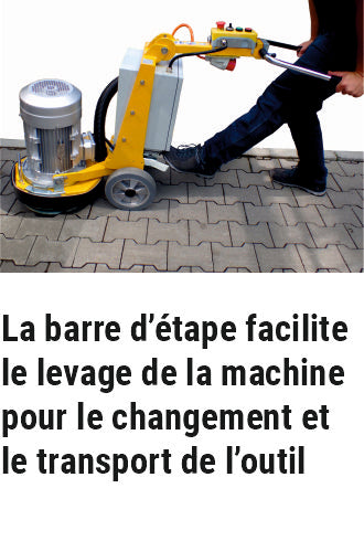 Ponçeuse de sols AirTec BS-340-EL avec tête pivotante pour l´usinage des bords